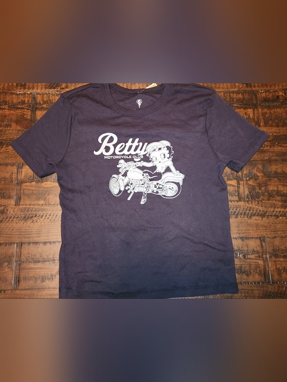 Betty Boop Motorcycle Club Graphic Tee - Black
